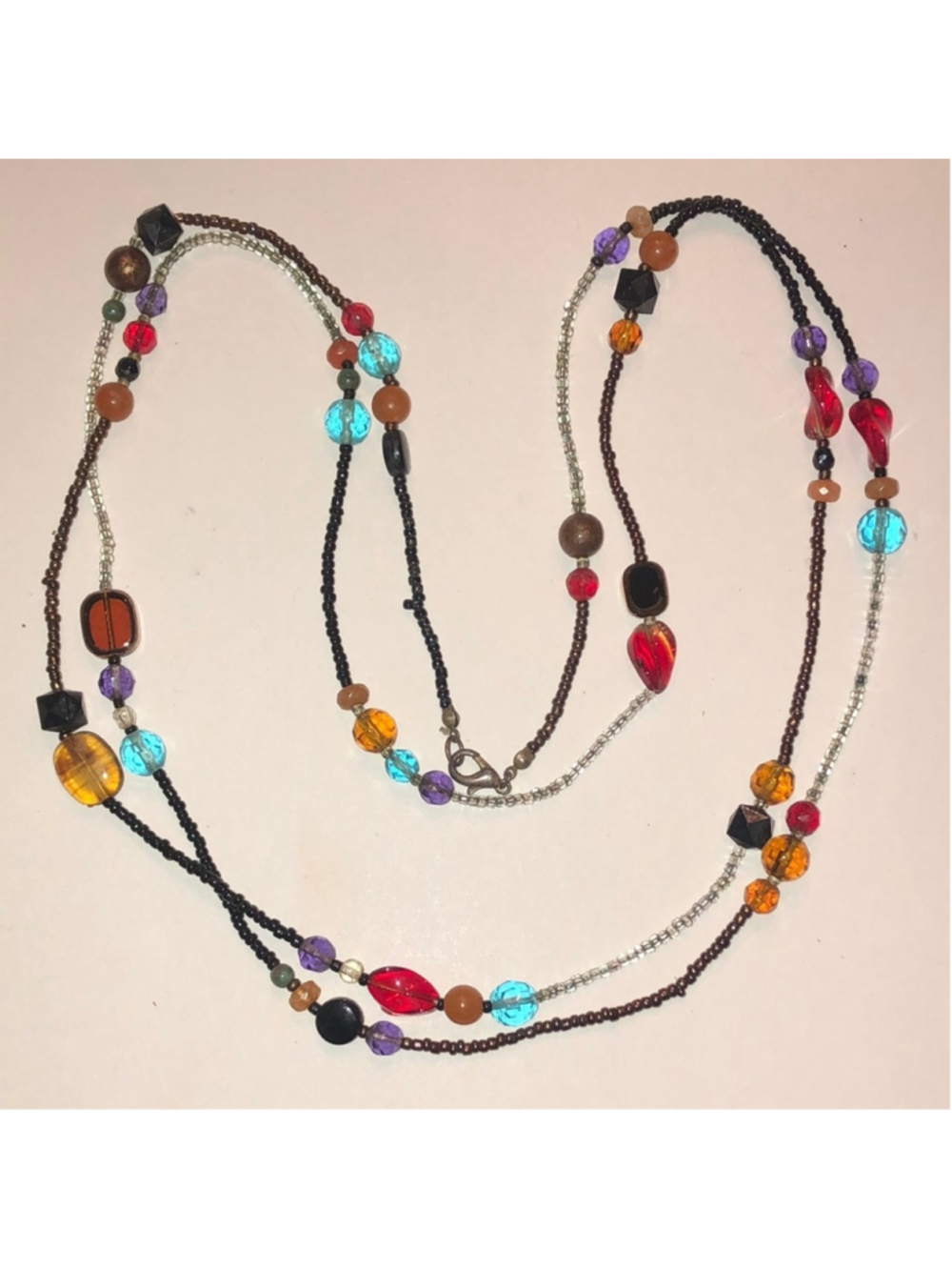 Multicolor Glass Beaded Boho Necklace